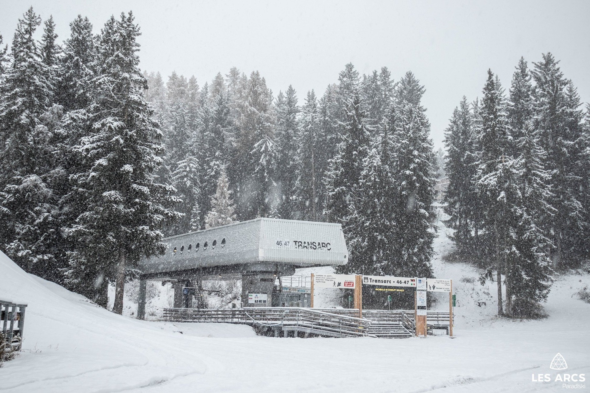 Great pre-season snow conditions in Les Arcs