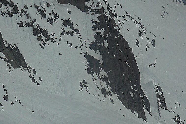 a panoramic webcam image of Brevent Ski Area