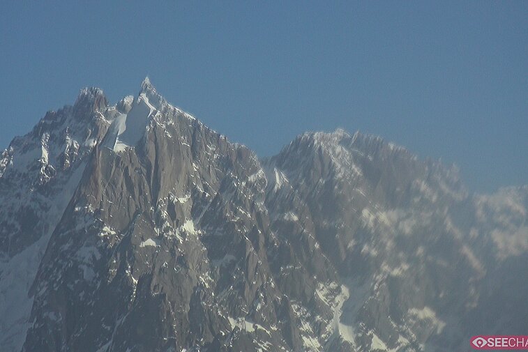 a webcam image of Mont Blanc Massif