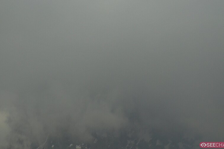 Close-up webcam view of the summit of the Mont Blanc, at a massive 4810 metres