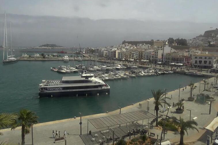 Webcam view over Dalt Vila and port of Ibiza